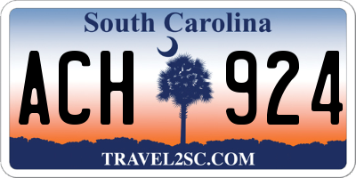 SC license plate ACH924