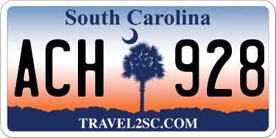 SC license plate ACH928