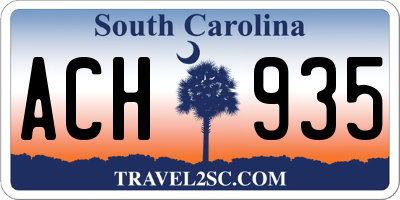 SC license plate ACH935