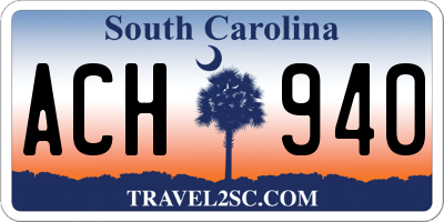 SC license plate ACH940