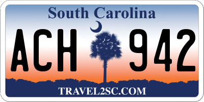 SC license plate ACH942