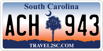 SC license plate ACH943