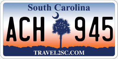 SC license plate ACH945