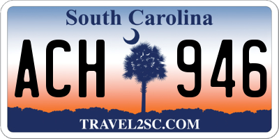 SC license plate ACH946