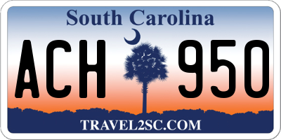 SC license plate ACH950