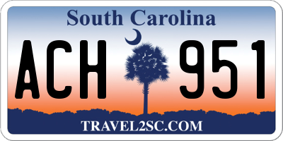 SC license plate ACH951