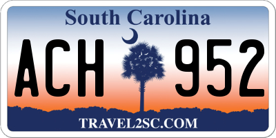 SC license plate ACH952