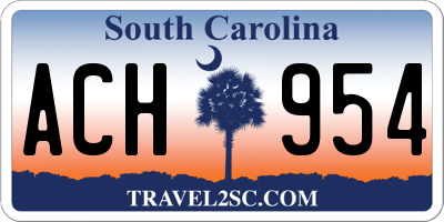 SC license plate ACH954
