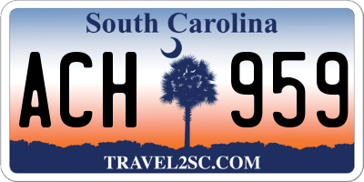 SC license plate ACH959