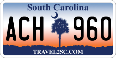SC license plate ACH960