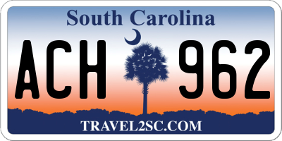 SC license plate ACH962