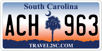 SC license plate ACH963