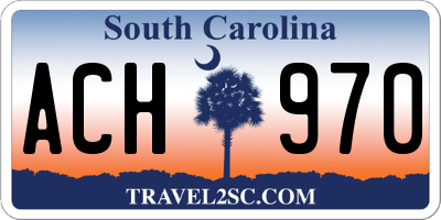 SC license plate ACH970