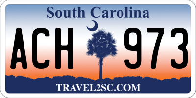 SC license plate ACH973
