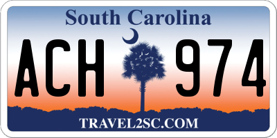 SC license plate ACH974