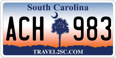 SC license plate ACH983