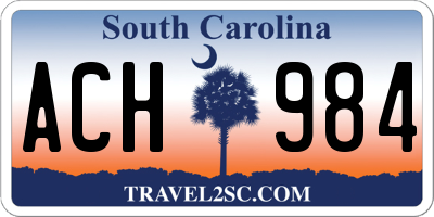 SC license plate ACH984