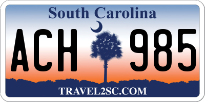SC license plate ACH985