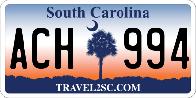 SC license plate ACH994