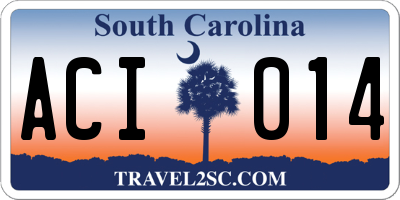 SC license plate ACI014