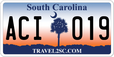 SC license plate ACI019
