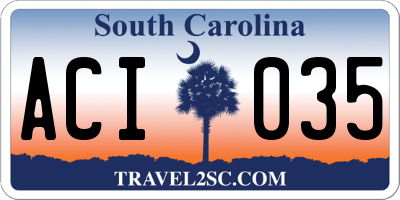 SC license plate ACI035