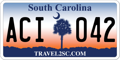 SC license plate ACI042