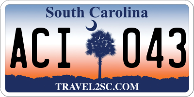 SC license plate ACI043