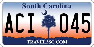 SC license plate ACI045