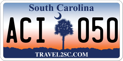SC license plate ACI050
