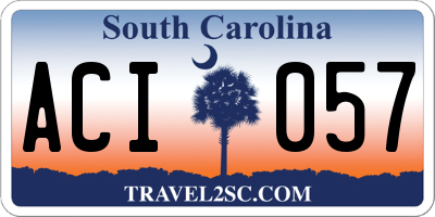 SC license plate ACI057