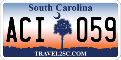 SC license plate ACI059