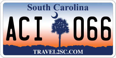 SC license plate ACI066