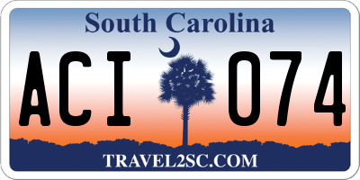 SC license plate ACI074