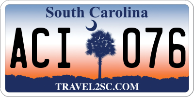 SC license plate ACI076