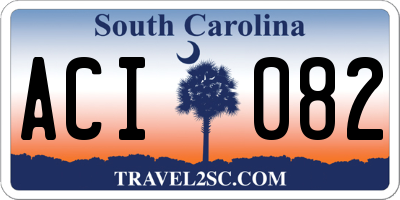 SC license plate ACI082