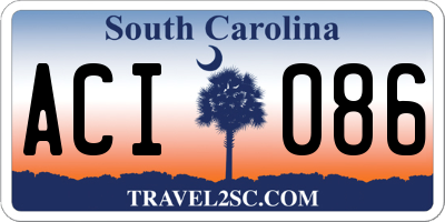SC license plate ACI086