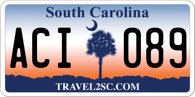 SC license plate ACI089