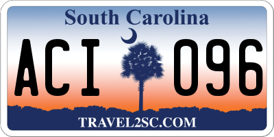 SC license plate ACI096