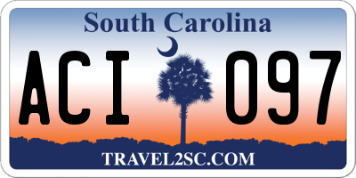 SC license plate ACI097