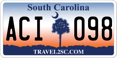 SC license plate ACI098