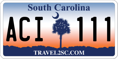 SC license plate ACI111