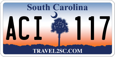 SC license plate ACI117