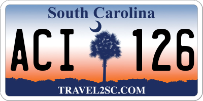 SC license plate ACI126