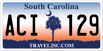 SC license plate ACI129