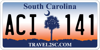 SC license plate ACI141