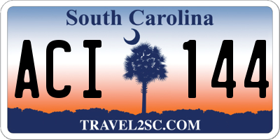 SC license plate ACI144