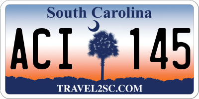 SC license plate ACI145