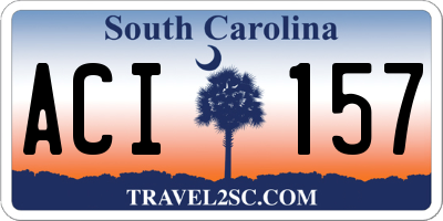 SC license plate ACI157