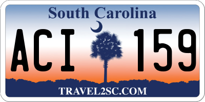 SC license plate ACI159